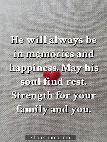 funeral card message for family
